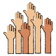 hands human up icon