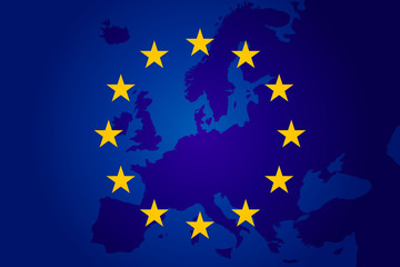 flag of European Union. Europe background. Eu sing. Vectror