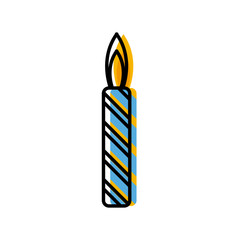 Birthday candle isolated