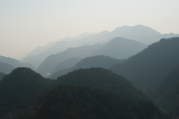 Chinese mountains near Great Wall