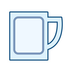 flat  line colored ice cream cup over white background vector illustration