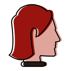 Woman head silhouette