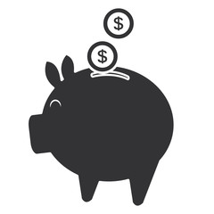 piggy savings with coins