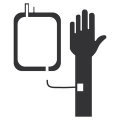 blood bag isolated icon
