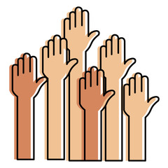 hands human up icon