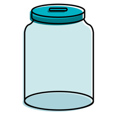 glass jar isolated icon