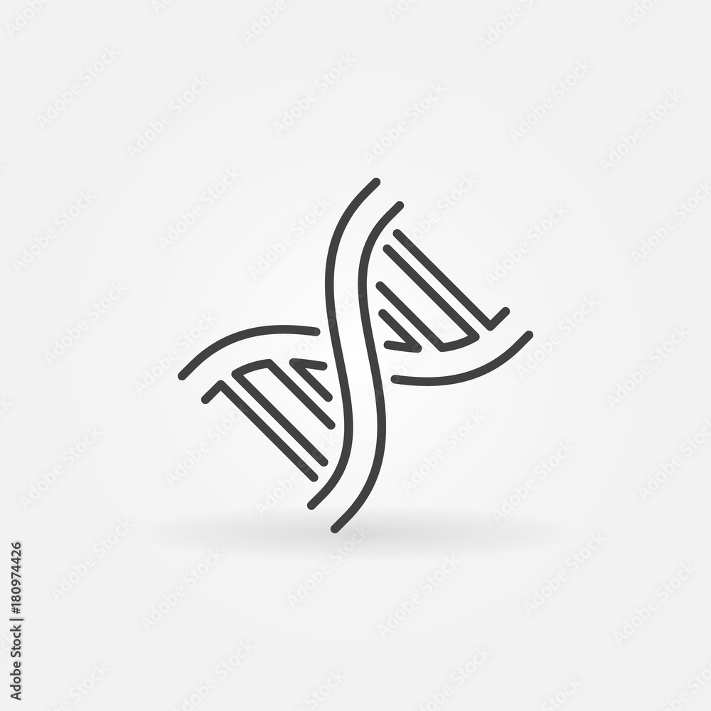 Poster double helix vector dna icon or or design element