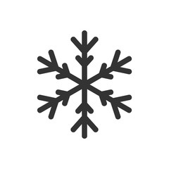 Thin snowflake icon. Snow crystal silhouette illustration