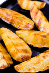 grilled potatoes, macro