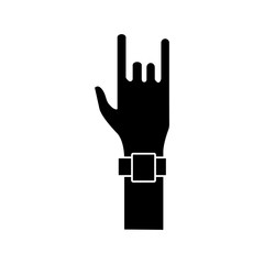 Rock and roll symbol hand