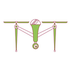 drone aerial camera remote propeller device vector illustration