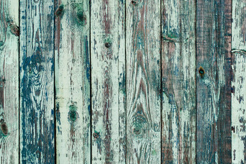 Fototapeta na wymiar Abstract Background Texture Of Wall Of Old Wooden Wood With Obsolete Paint Surface Blue Color.