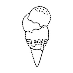 ice cream cone icon over white background vector illustration