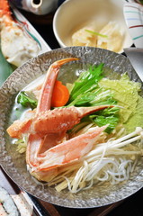 Delicious Japanese seafood - crab dishes.