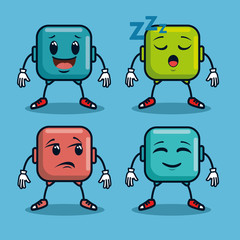 cute emoji emoticons emotional faces icons