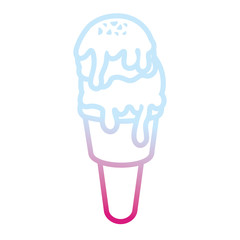 ice cream cone icon over white background vector illustration