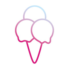 ice cream cone icon over white background vector illustration