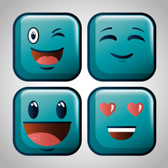 cute emoji emoticons emotional faces icons