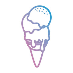 ice cream cone icon over white background vector illustration