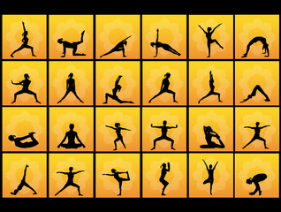illustration of yoga poses