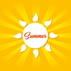 shinny doodle sun hand drawn cartoon