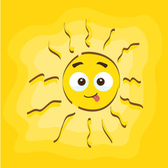 summer sun face cartoon