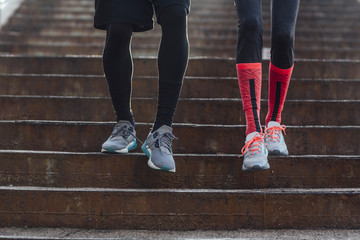 Fototapeta na wymiar Legs of Runners