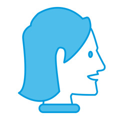 Woman head silhouette