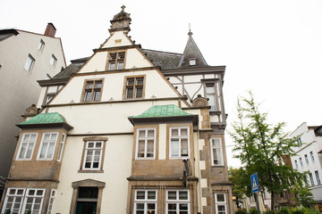 Fototapeta na wymiar historische Fassaden in der Innenstadt der Stadt Detmold