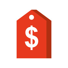 price tag dollar sale business concept vector illustration