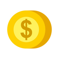 coin dollar money cash payment mobile button vector illustration