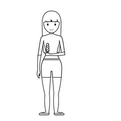 cartoon woman with ice cream icon over white background vector illustration