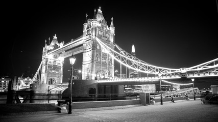 Fototapeta na wymiar Tower Bridge, Nightime, London.