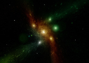 galaxy in a free space