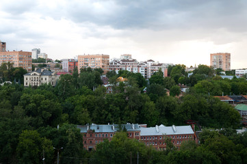 View of the center of Nizhny Novgorod from Kremlin. Nizhny Novgorod. Russia