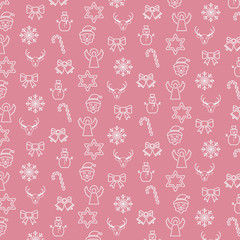 Weihnachten - Hintergrund mit Icon's (Altrosa)