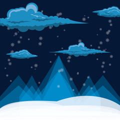 alps with snow icon colorful design vector illustration