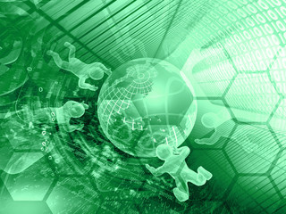 Globe and color mans