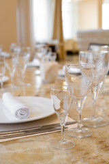 laid restaurant table