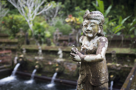 Goddess of the temple Gunung Kawi, holy water, village of Sebatu, Bali, Indonesia