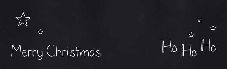 ho ho ho merry christmas chalkboard banner