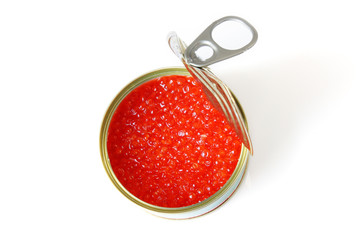 red caviar isolater on white background