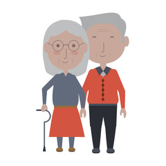 Obraz premium cartoon eldery couple icon over white background colorful design vector illustration