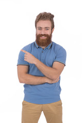 Fototapeta premium Smiling beard man