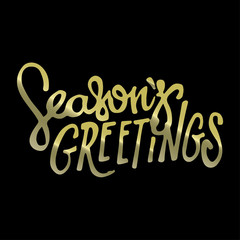 Hand drawn doodle lettering - Happy new 2018 year! Merry Christmas! Seasons Greetings!