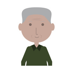 cartoon elderly man icon over white background colorful design vector illustration