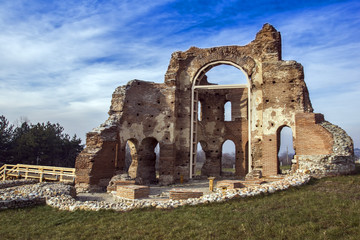 Red Church - large partially preserved late Roman (early Byzantine) Christian basilica near town of Perushtitsa, Plovdiv Region, Bulgaria