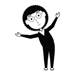 elderly man working out icon over white background vector illustration