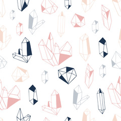 Seamless pattern with crystals