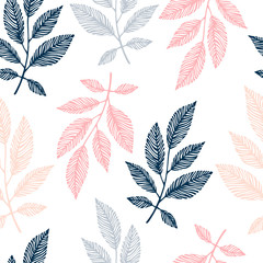 Seamless pattern with branches.